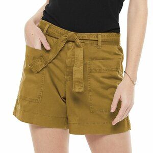 NWT Sonoma Mustard Yellow Chino Knot-Waist Shorts XL 18 Orig$50+Tax